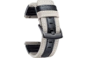 Aliwisdom Nylonowy pasek zastępczy 20 mm, 22 mm, 24 mm, do smartwatcha, uniwersalny, do zegarków, szybka złączka, płócienny, skórzany, metalowy, dla mężczyzn i kobiet