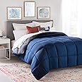 Linenspa All Season Duvet – Microfibre Super King Duvet 10.5 Tog – Coverless & reversible – Oeko-Tex, Down Alternative Comforter, Navy / Graphite