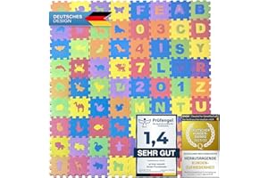 all kids United® Kinder Puzzlematte 118 x 132 cm - Kinderteppich Spiel-Teppich Schadstofffrei Spielmatte Eva Schaumstoff-Matte (XL - 144-teilig)