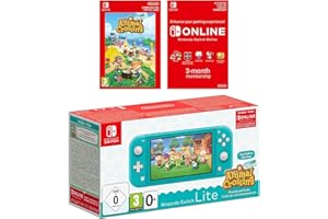 Nintendo Switch Lite (Turquoise) Animal Crossing New Horizons + NSO 3 months