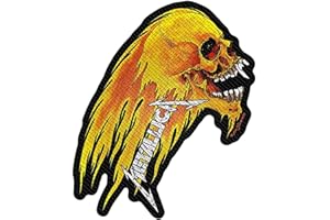 Metallica Patch Flaming Skull Band Logo Official Woven sew on One Size