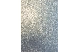 TOKISO 1 feuille de caoutchouc mousse pailletée EVA (argent)