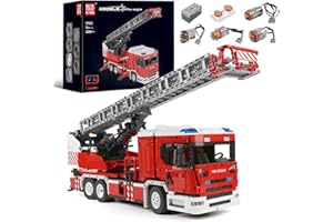 Mould King 17022 Kit de construction de camion de pompiers, 4886 pièces, modèle de camion d'extinction d'incendie avec 8 moteurs, télécommandé, bloc de construction de camion de pompiers, télécommande