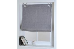 KUTTI Tenda a pacchetto Dimout con occhielli opaca oscurante grigio 60 x 130 cm