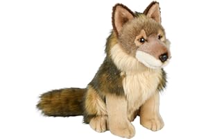 Uni-Toys HW-79037 - Lobo de Peluche Sentado (25 cm)