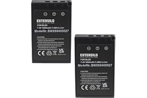 EXTENSILO 2 x akumulator kompatybilny z aparatem Olympus Pen E-P7, E-PL2 (1000 mAh, 7,4 V, Li-Ion) z Infochip