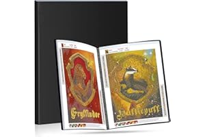 Bellatoi A3 Diamond Painting Album Noir, Affichage Livre pour Peinture Diamant, Livre de Rangement pour Protéger Les Peintures Diamant(Couverture de Bricolage A3, accueillir 60 peintures)