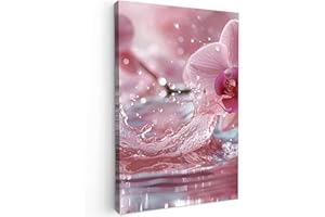 MuchoWow© Cuadros Salon Modernos 40x60 cm Adornos Pared Decorativos Dormitorio Lienzo Pinturas Quadro Decoración Abstracto - Moderno - Agua - Orquídea