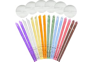 ALFFREUDE 16pcs Bougies Auriculaires Bougies D'oreille Bougies pour Les Oreilles Bougie Oreilles Nettoyante Ear Candle avec 6 Disques de Protection pour Détendez-Vous Nettoyer Enleve le Cerumen 8 Couleurs