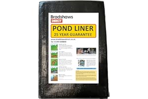 PondKraft 4m x 4mPond Liner | 25 YEAR GUARANTEE | Flexible and Durable | UV Resistant | Koi and Fish Pools | Heavy Duty