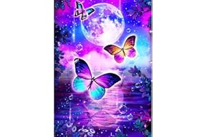 DAERLE Diamond Painting, Diamond Painting Kit Completo, Kit de Pintura de Diamantes Kits Adultos, Pintura de Diamantes, Cuadro Diamantes, Pintura de Diamantes, Pintura Diamante Mariposa, 30x40cm
