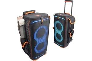 BXAXGX Schutzhülle für PartyBox Stage 320 Lautsprecher Doppelschichtschutz, kratzfest, staubdichte Hülle, benutzerdefinierte Lautsprecherjacke, atmungsaktive Netzärmel, w/4 Aufbewahrungstaschen (partybox 320