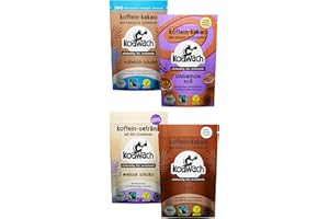 KOAWACH Winter-Set - Koffein Kakao mit Guarana in verschiedenen Geschmacksrichtungen - Frühling Geschenkset Bio, Vegan, Fairtrade (4x100g)