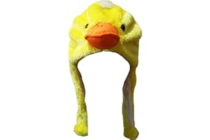 Petitebelle Animal Costume Yellow Duck Soft Warm Hat Unisex Clothing Free Size (One Size)