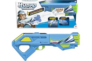 Bizak Hydro M.A.D.Pistola de Agua Azul, Recarga Automática, Tamaño Grande, Alcance de 10m, Juguete para Juego al Aire Libre, Niños y Niñas +8 Años, (62001150)