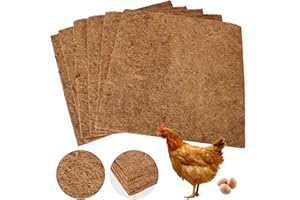 Homirty 6 Stück Kokosmatte, 30 x 30 cm Nistunterlagen Für Hühner, Hühnerei-Legepads Aus Kokosfaser, Waschbare Geflügel-Nistkasten-Pads, Hühnernest-Pads Zum Kompostieren Von Henne Legen Von Eiern