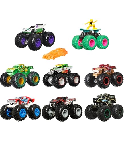 【未開封】Hot Wheels MONSTER TRUCKS まとめ売り Hot Wheels Monster Trucks Will Trash It All, [Yellow] Re