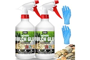 LIMINO Kiesbinder Colle de gravier en résine avec applicateur pour coller les pierres, le gravier, l'écorce, non toxique, prête à l'emploi, colle de paillis pour feuilles, aménagement paysager, allées de