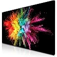 TITANWOLF - XXL Mouse Mat - Mouse Pad 1200 x 600 x 3mm –Speed Gaming Mouse Pad - Extra Large - Table Mat Large Size - improved Precision and Speed – Design color explosion