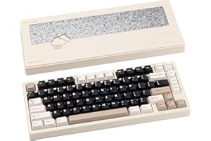 CutiePcs WOBKEY Rainy 75 Aluminum Cocoa Switch Mechanical Keyboard with Superior Acoustics, Wired, BT, 2.4G wireless Connectivity (Pro - White)