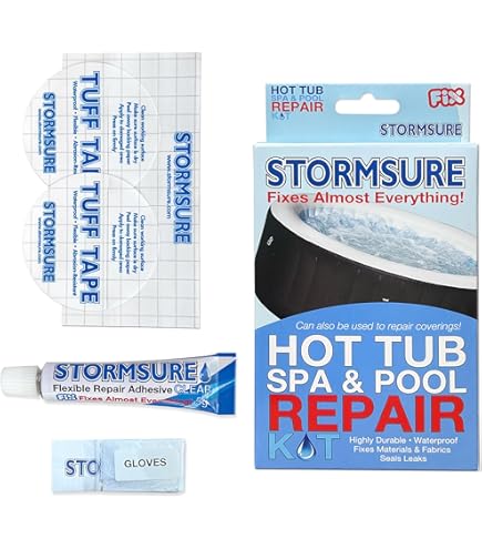 Allony Kit De Réparation De Piscine, Colle PVC, Kit De Réparation De Film De Piscine, Kit