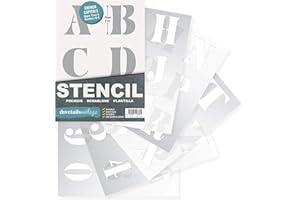 Dovetails Vintage Letter Stencil 70 mm Tall Large French Style Capitals and Numbers