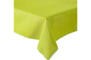 SCHWAR TEXTILIEN Gartentischdecke Tischdecke Weichschaummaterial rutschfest wetterfest 6 Farben (Grün, 140x180cm oval)