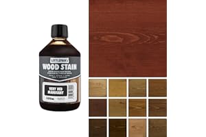 Littlefair's Teinte Bois 500ml - Teinture Bois Écologique À Base D'Eau et Sûre - Lasure Bois Intérieur à Séchage Rapide - Peinture Lasure pour Bois Nettoyage Facile - Couleur:Acajou très rouge