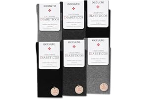 Occulto Calcetines Diabeticos para Hombre 6 Pares (Modelo: Oliver)