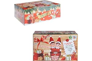 Widdle Wonderland Christmas Eve Gift Box Fun Elf Design/Flat Pack - 17cm x 26.5cm x 8.5cm 4229