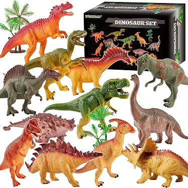 Forhandy Dinosauro Giocattoli 10 Pezzi Dino Morso Dito Set Piccoli Dinosauri Figurine Interattive Bambini Festa Regalo per Bambini