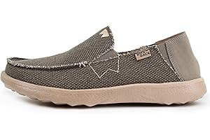 Kickback Couch 2.0 - Mens Loafers - Canvas Convertible Slip On Casual Men's Shoes - Canvas, Print or Heavy Weave Canvas Uppers - Leather Lined Removable Insoles