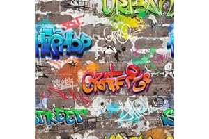 Fine Decor FD41582 Novelty Graffiti Multi, Grey