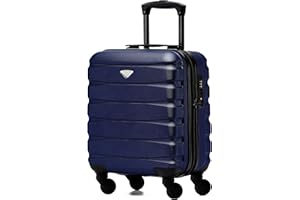 Flight Knight Valigie Rigide in ABS Leggere Con 4 Ruote, Da Cabina E Stiva, Approvate per Oltre 100 Compagnie Aeree Tra Cui Easyjet, British Airways, Ryanair, Virgin Atlantic, Emirates E Molte Altre
