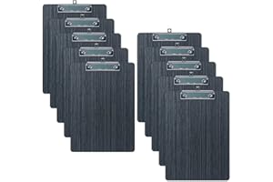LELADY JEWELRY LELADY Portapapeles con Pinza A5, 10 Piezas Portapapeles de Madera con Pinza, Tableros con Pinza para Notas, A5 Clipboard