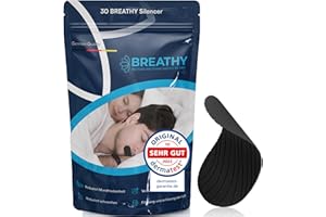 BREATHY Mundpflaster gegen schnarchen - Mouth tape for sleeping schnarchstopper anti schnarch schnarchen stopper gegen schnarchen schnarchpflaster antischnarchen medical (30 Stück Schwarze)