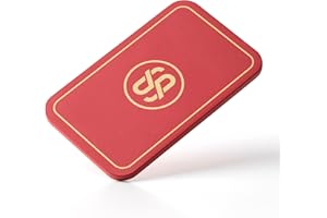 SLOWPLAY Godel Rectangular Poker Chips Plaques, Pack of 10 Pcs, European Style Professional Plaques Without Denomination, 34-Gram Ceramic Composite(Red)