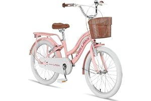 Chillaxx Bike Linda Premium City Bike 20 tum – cykel för flickor, pojkar, Hollandcykel stadscykel, lämplig för 6,7, 8, 9, 10, 11 år