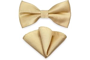 AUSUAYA Męska muszka i chusteczka, uniseks, designerska muszka i poszetka do biznesu formalnego Tuxedo lub na wesele MB-T8