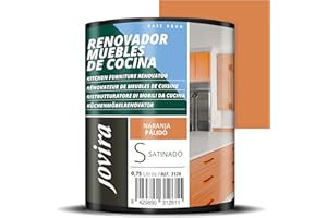 JOVIRA PINTURAS Vernice per rinnovare i mobili di cucina, bagno e porte, satinata all'acqua. (Arancione Pallido, 750 Millilitri)