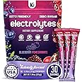 Keppi Blueberry Pomegranate Electrolytes Powder Packets – 30 Sugar Free Hydration Packets, Keto-Friendly Hydration Packet Perfect for Travel, Gym, and Everyday Refreshment