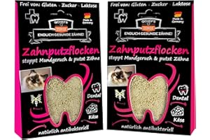 QCHEFS 2er Pack ZAHNPUTZFLOCKEN Katze Zahnpflege zum Lecken von Schleckmatte mit Nassfutter, Lachsöl, Katzenmilch, Malz Paste, Katzenfutter oder Leckerli