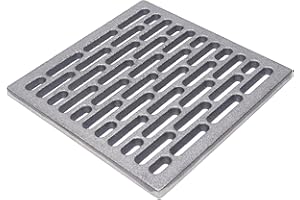 Fonderia Bongiovanni Parrilla de hierro fundido, parrilla para chimenea, estufa de pellets, bandeja para cenizas, 25 x 25 cm