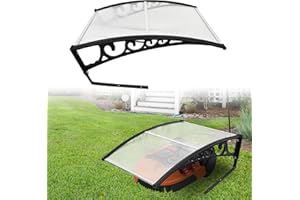 Izrielar Robot tosaerba, garage per tosaerba, robot tosaerba, robot tosaerba, 106 x 87 x 50 cm, garage per il giardino, resistente alle intemperie e protezione UV | trasparente