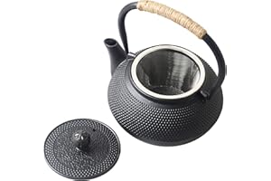 HwaGui Theiere en Fonte Japonaise avec Résistant à la Chaleur en Acier Inoxydable Infuseur The 800ml, 0.8l Bouilloire saine