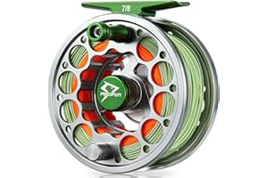 Piscifun Sword Fly Fishing Reel with CNC Machined Aluminum Alloy Housing, 3/4, 5/6, 7/8, 9/10 Weights (Black, Gunmetal, Pink, Space Gray)