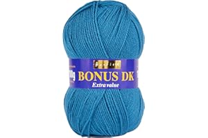 Hayfield Bonus DK Double Knitting Yarn, Royal Teal (558), 100g by Sirdar
