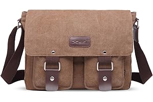 FANDARE Bolsos de Bandolera a Hombro de Lona Mensajero Bolso para Hombres/Mujeres Messenger Bolsa Bolsa de Viaje 7.9 Pulgadas Bolsa de iPad, para Trabajo,Viajar,Colegio,Shopper