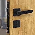 Plantex Triple Security Door Lock For Home/Main Door Lock Set With 3 Years Of Warranty/Mortise Lock For Door With Brass Lock Body & Cylinder(7110 - Black), Knob