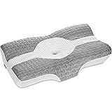 Elviros Cervical Contour Memory Foam Pillow for Neck Pain Shoulder Pain, Orthopedic Sleeping Pillow Ergonomic Neck Support Pi